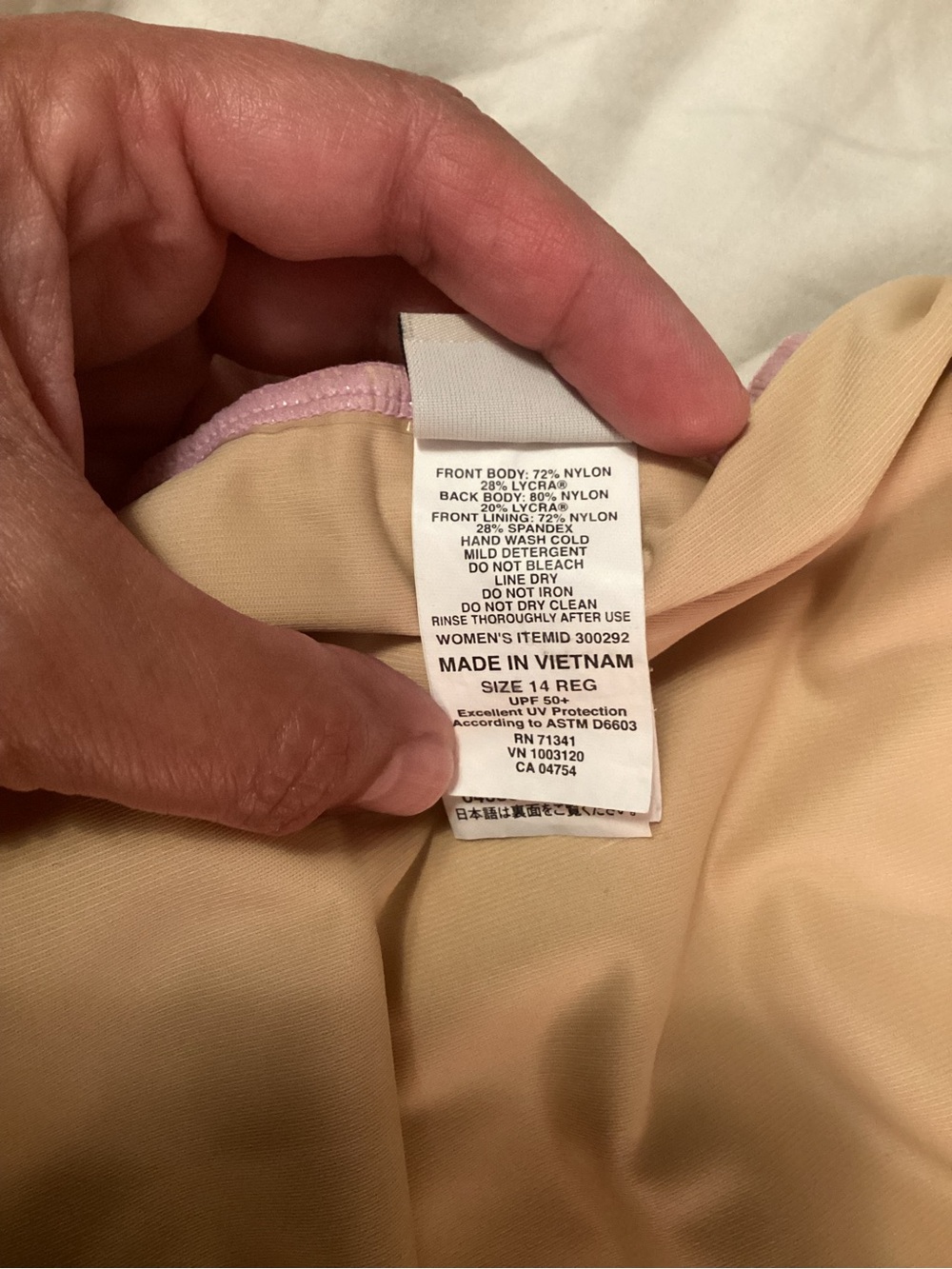 L.L. Bean Floral Twist-Front Tankini Swim Top in Purple and Pink - Picture 8 of 13